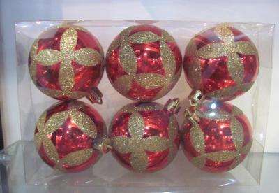 廠家定做6公分亮光彩繪圣誕球 可以定做logo圖片_高清圖_細節(jié)圖-義烏市滕達工藝品廠 -